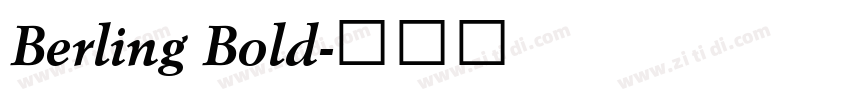 Berling Bold字体转换